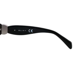 New Elixa Okulary przeciwsłoneczne damskie, okrągłe, czarne