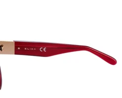 Elixa Okulary przeciwsłoneczne damskie, prostokątne, czerwone< Okulary Przeciwsłoneczne