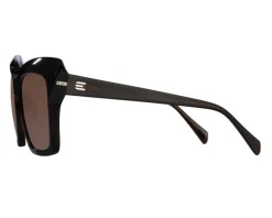 Discount Elixa Okulary przeciwsłoneczne damskie, prostokątne, brązowe