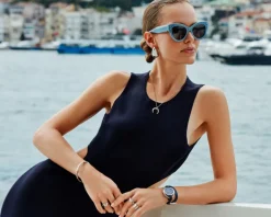 Clearance Elixa Okulary przeciwsłoneczne damskie, kocie oczy, niebieskie