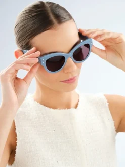 Clearance Elixa Okulary przeciwsłoneczne damskie, kocie oczy, niebieskie