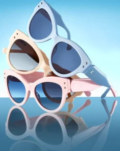 Clearance Elixa Okulary przeciwsłoneczne damskie, kocie oczy, niebieskie
