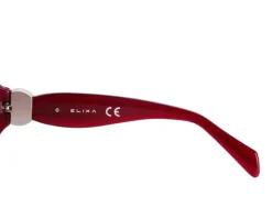 Elixa Okulary przeciwsłoneczne damskie, okrągłe, bordowe< Okulary Przeciwsłoneczne