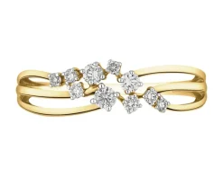 Clearance Apart Pierścionek żółtego złota z brylantami - 0,18 ct - próba 585
