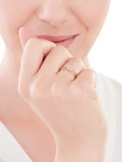 Clearance Apart Pierścionek żółtego złota z brylantami - 0,18 ct - próba 585
