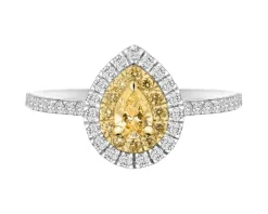 Apart Pierścionek z białego i żółtego złota z diamentami - 0,66 ct - próba 585< Wszystkie