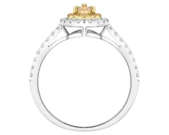 Apart Pierścionek z białego i żółtego złota z diamentami - 0,66 ct - próba 585< Wszystkie