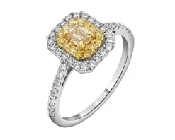 Apart Pierścionek z białego i żółtego z diamentami - 0,72 ct - próba 585< Wszystkie