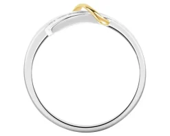 Apart Pierścionek z białego i żółtego złota z brylantami - 0,05 ct - próba 585< Pierścionki
