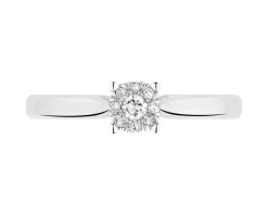 Apart Pierścionek z białego złota z diamentami - 0,07 ct - próba 750< Pierścionki