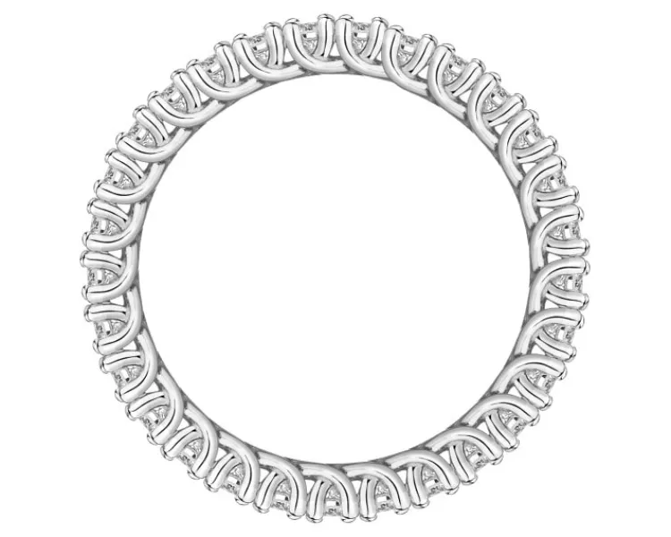 Discount Apart Pierścionek z białego złota z brylantami laboratoryjnymi - Eternity - 0,93 ct - próba 585