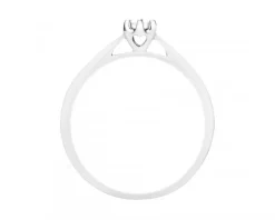 Best Apart Pierścionek z białego złota z brylantem - serce - 0,02 ct - próba 585