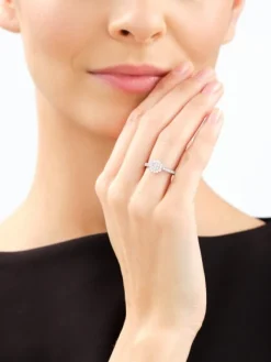 Apart Pierścionek z białego złota z brylantami laboratoryjnymi - 0,44 ct - próba 585< Wszystkie