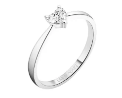 Apart Pierścionek z białego złota z diamentem laboratoryjnym - serce - 0,25 ct - próba 585< Wszystkie