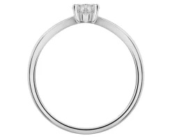 Apart Pierścionek z białego złota z diamentem laboratoryjnym - serce - 0,25 ct - próba 585< Wszystkie