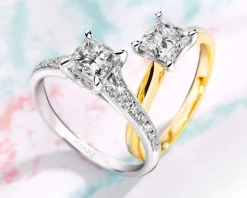 Online Apart Pierścionek z białego złota z diamentami - 1,20 ct - próba 750