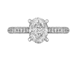 Outlet Apart Pierścionek z białego złota z diamentami - 1,50 ct - próba 750