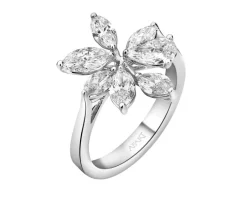 Apart Pierścionek z białego złota z diamentami - kwiat - 1,93 ct - próba 750< Wszystkie