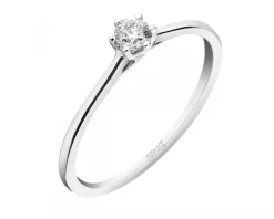 Apart Pierścionek z białego złota z brylantem - 0,14 ct - próba 750< Pierścionki