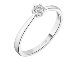 Best Apart Pierścionek z białego złota z brylantem - 0,08 ct - próba 585