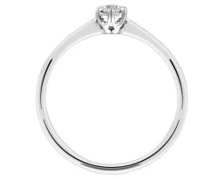 Best Apart Pierścionek z białego złota z brylantem - 0,08 ct - próba 585