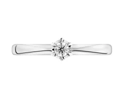 Best Apart Pierścionek z białego złota z brylantem - 0,08 ct - próba 585