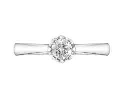 New Apart Pierścionek z białego złota z brylantem - 0,23 ct - próba 750