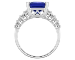 Apart Pierścionek z białego złota z diamentami i tanzanitem - próba 750< Wszystkie