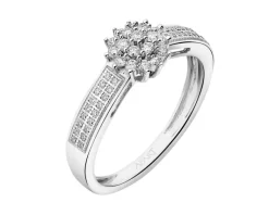 Discount Apart Pierścionek z białego złota z diamentami - 0,24 ct - próba 585