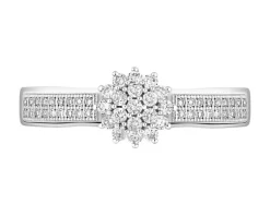 Discount Apart Pierścionek z białego złota z diamentami - 0,24 ct - próba 585