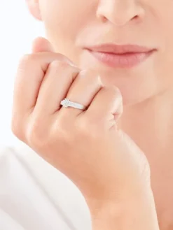 Discount Apart Pierścionek z białego złota z diamentami - 0,24 ct - próba 585