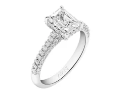 Apart Pierścionek z białego złota z diamentami - VVS2/H - 2,62 ct - próba 750< Pierścionki