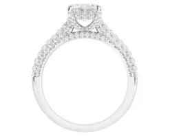 Apart Pierścionek z białego złota z diamentami - VVS2/H - 2,62 ct - próba 750< Pierścionki