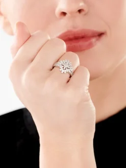 Apart Pierścionek z białego złota z brylantami - 0,77 ct - próba 585