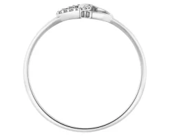 Apart Pierścionek z białego złota z diamentami – serca - 0,02 ct - próba 375< Wszystkie