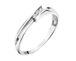 Apart Pierścionek z białego złota z brylantami - 0,08 ct - próba 585< Pierścionki