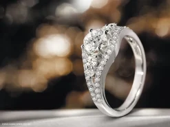 Discount Apart Pierścionek z białego złota z diamentami - 1,00 ct - próba 585