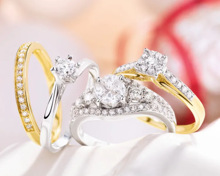 Discount Apart Pierścionek z białego złota z diamentami - 1,00 ct - próba 585