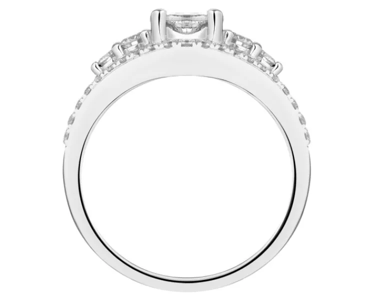 Discount Apart Pierścionek z białego złota z diamentami - 1,00 ct - próba 585