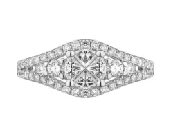 Discount Apart Pierścionek z białego złota z diamentami - 1,00 ct - próba 585