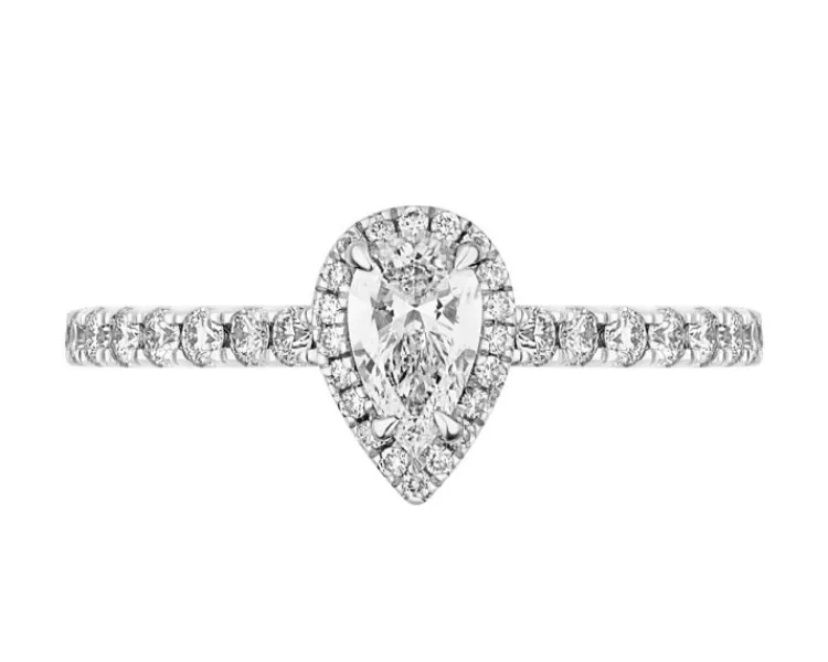 Hot Apart Pierścionek z białego złota z diamentami - SI2/H - 0,61 ct - próba 585