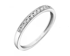 Clearance Apart Pierścionek z białego złota z brylantami - 0,10 ct - próba 375