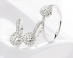 Outlet Apart Pierścionek z białego złota z brylantami - 0,66 ct - próba 585