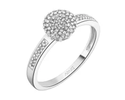 Sale Apart Pierścionek z białego złota z diamentami - 0,15 ct - próba 375