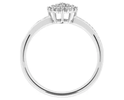 Sale Apart Pierścionek z białego złota z diamentami - 0,15 ct - próba 375