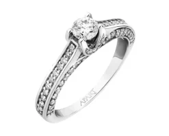 Discount Apart Pierścionek z białego złota z brylantami - SI2/H - 0,63 ct - próba 585