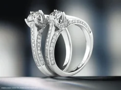 Discount Apart Pierścionek z białego złota z brylantami - SI2/H - 0,63 ct - próba 585