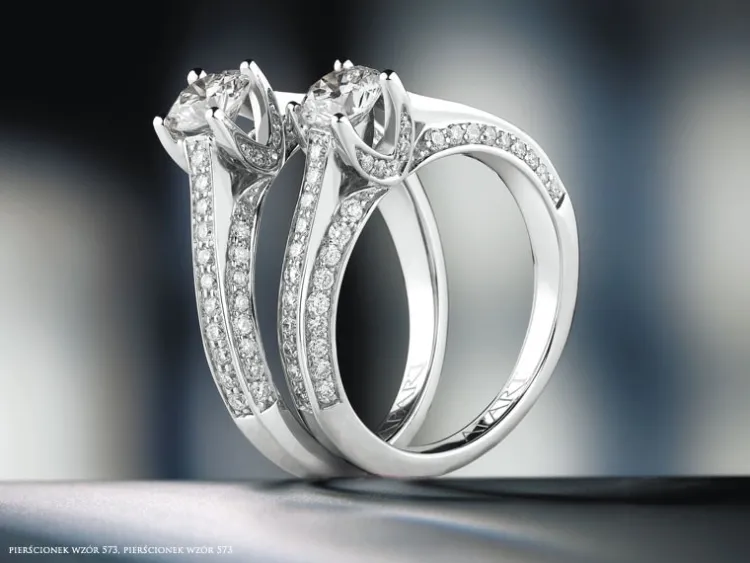 Discount Apart Pierścionek z białego złota z brylantami - SI2/H - 0,63 ct - próba 585