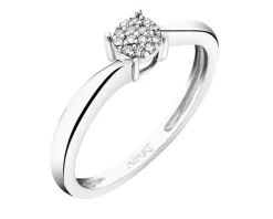 Clearance Apart Pierścionek z białego złota z diamentami - 0,03 ct - próba 585