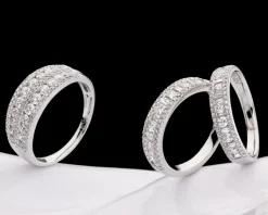 Outlet Apart Pierścionek z białego złota z diamentami - 0,53 ct - próba 585